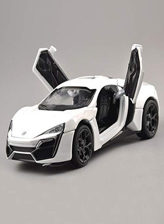 PANSHUB 1:24 Diecast Lykan Hypersport Toy Car Scale Model,Pull Back Vehicles Alloy Simulation Supercar with Lights and Sound Also for Car Dashboard,Kids,Adult (Color as per Available) - Image 2
